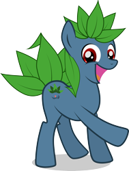 Size: 2657x3506 | Tagged: safe, artist:benybing, pony, crossover, oddish, pokémon, ponified, simple background, solo, transparent background