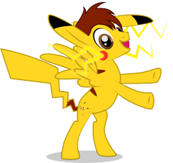 Size: 5554x5239 | Tagged: safe, artist:benybing, pikachu, pony, crossover, pokémon, ponified, simple background, solo, transparent background