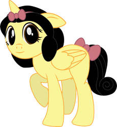 Size: 2291x2494 | Tagged: safe, artist:benybing, alicorn, pony, crossover, ponified, simple background, snow white, snow white and the seven dwarfs, solo, transparent background