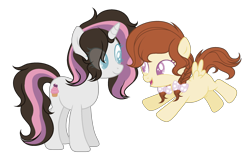 Size: 2312x1480 | Tagged: safe, artist:browniepawyt, oc, oc only, oc:brownie paw, pegasus, pony, unicorn, base used, colored pupils, female, filly, mare, simple background, transparent background