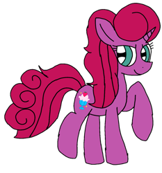 Size: 1005x1080 | Tagged: safe, artist:徐詩珮, derpibooru import, oc, oc:betty pop, pony, unicorn, my little pony: the movie, magical lesbian spawn, next generation, offspring, parent:glitter drops, parent:tempest shadow, parents:glittershadow, simple background, transparent background