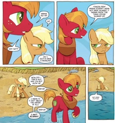 Size: 734x789 | Tagged: safe, artist:caseycoller, idw, applejack, big macintosh, earth pony, pony, spoiler:comic, spoiler:comic85, colt, comic, female, filly, foal, male, official comic, speech bubble, younger