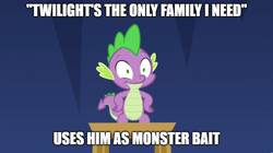 Size: 888x499 | Tagged: safe, edit, edited screencap, screencap, spike, twilight sparkle, pony, best gift ever, better together, equestria girls, spring breakdown, caption, internal screaming spike, meme, ponified, spike drama, stool, text, twilight's castle