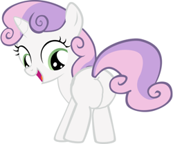 Size: 500x417 | Tagged: safe, artist:coltfan97, edit, sweetie belle, butt, buttcrack, sweetie butt