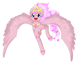 Size: 1565x1329 | Tagged: safe, artist:mondlichtkatze, alicorn, pony, crossover, mew, pokémon, ponified, simple background, solo, transparent background