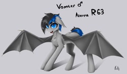 Size: 2011x1180 | Tagged: safe, artist:kelly_foster, oc, bat pony, pony, solo