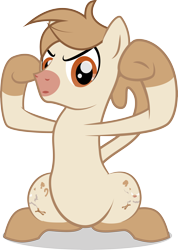 Size: 3246x4558 | Tagged: safe, artist:benybing, pony, crossover, flexing, mankey, pokémon, ponified, simple background, solo, transparent background