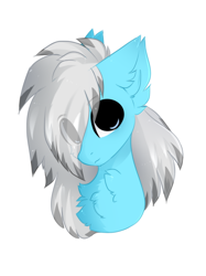 Size: 948x1268 | Tagged: safe, artist:little-sketches, oc, oc:sky fluff, pony, bust, male, portrait, simple background, solo, stallion, white background