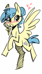 Size: 720x1280 | Tagged: safe, artist:amphoera, oc, oc:venti via, pegasus, pony, heart, solo