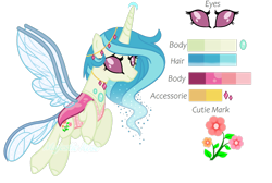 Size: 1280x858 | Tagged: safe, artist:pink-soul27, oc, oc only, oc:summer, changepony, hybrid, offspring, parent:princess celestia, parent:thorax, parents:thoralestia, reference sheet, simple background, solo, transparent background