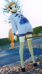 Size: 1080x1920 | Tagged: safe, artist:dashie116, oc, oc only, oc:cream heart, anthro, earth pony, 3d, anthro oc, clothes, female, mare, shoes, source filmmaker, sweater