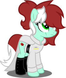 Size: 1280x1495 | Tagged: safe, artist:fletcherthehuntress, oc, oc:sylona scar, earth pony, pony, clothes, female, mare, scar, simple background, solo, transparent background