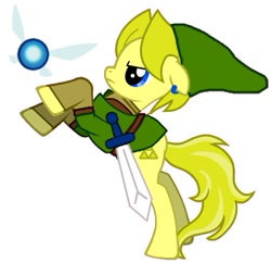 Size: 453x439 | Tagged: safe, artist:flamedreamer, pony, pony creator, crossover, link, navi, ponified, the legend of zelda, the legend of zelda: ocarina of time