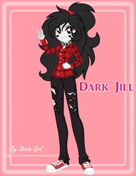 Size: 1280x1657 | Tagged: safe, artist:shinta-girl, oc, oc only, oc:dark jill, equestria girls, converse, shoes, solo