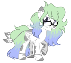 Size: 1280x1131 | Tagged: safe, artist:mintoria, oc, oc:aura, pegasus, pony, female, glasses, mare, simple background, solo, transparent background