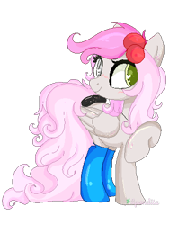 Size: 367x442 | Tagged: safe, artist:2pandita, oc, oc:pandita, pegasus, pony, clothes, female, mare, pixel art, simple background, socks, solo, transparent background