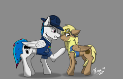 Size: 3500x2251 | Tagged: safe, artist:kamithepony, oc, oc:coffee cloud, oc:kami, pegasus, pony, angry, clothes, drill sergeant, hat, military, smokey bear, uniform, wonderbolts, wonderbolts uniform