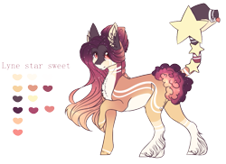 Size: 935x680 | Tagged: safe, artist:lunawolf28, derpibooru import, oc, oc:lyne star sweet, original species, pony, augmented tail, female, mare, reference sheet, simple background, solo, transparent background, unshorn fetlocks