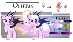 Size: 2767x1597 | Tagged: safe, artist:angellightyt, oc, oc:oririus, pegasus, pony, augmented wings, bald, female, mare, reference sheet, solo