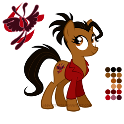 Size: 504x504 | Tagged: safe, artist:lissystrata, pony, adorkable, clothes, crossover, doctor, doctor who, dork, healer, jacket, leather jacket, martha jones, ponified, reference sheet, simple background, solo, transparent background, war hero