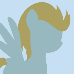 Size: 498x500 | Tagged: safe, lightning dust, pegasus, pony, avatar, background pony, derpibooru background pony icon, female, lineless, mare, minimalist, modern art, solo