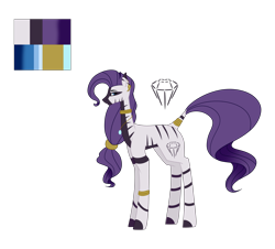 Size: 5952x5385 | Tagged: safe, artist:moonlight0shadow0, oc, oc only, oc:dharka, zebra, ear piercing, earring, female, jewelry, neck rings, necklace, piercing, reference sheet, simple background, solo, transparent background, zebra oc