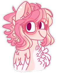 Size: 778x998 | Tagged: safe, artist:luqella, oc, oc:vanilla cherry pie, pegasus, pony, bust, female, glasses, mare, portrait, simple background, solo, transparent background