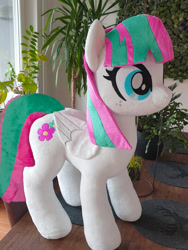 Size: 1512x2016 | Tagged: safe, artist:epicrainbowcrafts, blossomforth, pony, irl, life size, photo, plushie, solo