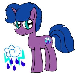 Size: 1102x1080 | Tagged: safe, artist:徐詩珮, derpibooru import, oc, oc:storm lightning, pony, unicorn, magical lesbian spawn, next generation, offspring, parent:spring rain, parent:tempest shadow, parents:springshadow, simple background, transparent background