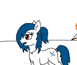 Size: 652x553 | Tagged: safe, oc, oc:spacexpone, earth pony, cyoa, fire, simple background, solo, white background