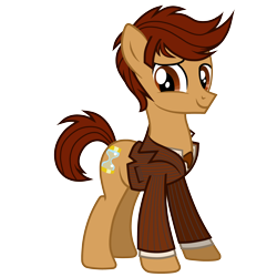 Size: 3000x3000 | Tagged: safe, artist:theodoresfan, doctor whooves, pony, blazer, clothes, crossover, doctor who, hazel eyes, necktie, pinstripe, pinstripe blazer, ponified, shirt, sideburns, solo, tenth doctor