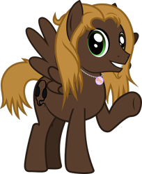 Size: 1060x1297 | Tagged: safe, artist:lightningbolt, derpibooru exclusive, oc, oc only, oc:mellow rhythm, pegasus, pony, .svg available, 2020 community collab, derpibooru community collaboration, grin, jewelry, long mane, looking at you, male, necklace, simple background, smiling, solo, spread wings, stallion, standing, svg, transparent background, underhoof, vector, waving, wings