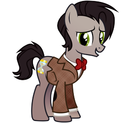 Size: 3000x3000 | Tagged: safe, artist:theodoresfan, doctor whooves, pony, crossover, doctor who, eleventh doctor, ponified, simple background, solo, transparent background