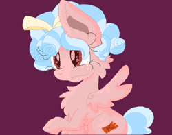 Size: 720x567 | Tagged: safe, artist:ocultz, cozy glow, pegasus, pony, chest fluff, female, filly, raised hoof, simple background, sitting, solo