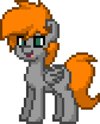 Size: 336x416 | Tagged: safe, oc, oc:dreamy orange, pegasus, pony, male, pony town, smiling, stallion