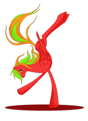 Size: 1700x2338 | Tagged: safe, artist:whitewing1, oc, oc:red lightning, pegasus, pony, female, mare, simple background, solo, standing, standing on one leg, transparent background