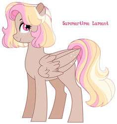 Size: 3040x3216 | Tagged: safe, artist:rosebuddity, oc, oc only, oc:summertime lament, pegasus, pony, female, mare, simple background, solo, white background