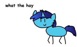 Size: 1024x630 | Tagged: safe, artist:dialliyon, oc, oc:dial liyon, pony, unicorn, simple background, stick pony, what the hay?, white background