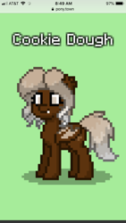 Size: 750x1334 | Tagged: safe, oc, oc:cookie dough, bat pony, pony, cute, female, mare, pixel art, pony town, standing