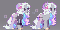 Size: 2300x1150 | Tagged: safe, artist:biitt, oc, earth pony, pony, clothes, female, horns, mare, solo