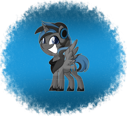 Size: 1600x1466 | Tagged: safe, artist:missmele-madness, alicorn, pony, my little pony: pony life, deviantart watermark, headphones, male, obtrusive watermark, solo, stallion, watermark