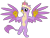 Size: 1024x781 | Tagged: safe, artist:cheezedoodle96, edit, gallus, twilight sparkle, griffon, big crown thingy, claws, clenched fist, element of magic, fabulous, flying, gallus sparkle, jewelry, palette swap, purple, recolor, regalia, simple background, smiling, transparent background, vector, vector edit