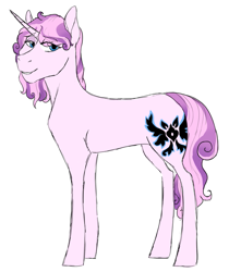 Size: 1559x1855 | Tagged: safe, artist:phobicalbino, oc, oc only, oc:recherché, pony, unicorn, female, mare, next generation, offspring, parent:fancypants, parent:rarity, parents:raripants, simple background, solo, white background