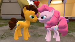 Size: 2755x1550 | Tagged: safe, artist:emilythedog661, cheese sandwich, pinkie pie, earth pony, pony, 3d, cheesepie, female, male, shipping, source filmmaker, straight
