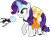 Size: 2517x1838 | Tagged: safe, artist:anime-equestria, applejack, rarity, earth pony, pony, unicorn, aperture science, boots, clothes, companion cube, cube, duo, female, lesbian, levitation, magic, portal, portal (valve), portal 2, portal gun, pun, rarijack, shipping, shoes, simple background, smiling, telekinesis, transparent background, vector, vest, visual pun