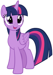 Size: 6332x8880 | Tagged: safe, artist:andoanimalia, twilight sparkle, twilight sparkle (alicorn), alicorn, pony, sparkle's seven, absurd resolution, cutie mark, female, mare, open mouth, simple background, transparent background, vector