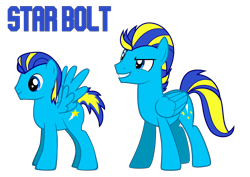 Size: 3320x2355 | Tagged: safe, artist:generalzoi, artist:tychotma-1, artist:whalepornoz, derpibooru exclusive, edit, editor:tychotma-1, oc, oc only, oc:star bolt, pegasus, pony, pony creator, comparison, fanfic art, male, recolor, vector