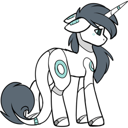 Size: 2048x2048 | Tagged: safe, artist:cinnamontee, oc, oc:rpm-600, pony, robot, robot pony, unicorn, female, mare, simple background, solo, transparent background