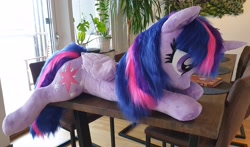 Size: 3628x2136 | Tagged: safe, artist:epicrainbowcrafts, twilight sparkle, twilight sparkle (alicorn), alicorn, pony, irl, life size, photo, plushie, solo