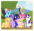 Size: 1964x1753 | Tagged: safe, artist:vcm1824, derpibooru import, applejack, discord, fluttershy, pinkie pie, rainbow dash, rarity, spike, twilight sparkle, twilight sparkle (alicorn), oc, alicorn, draconequus, dragon, earth pony, pegasus, pony, unicorn, applejack's hat, cowboy hat, female, hat, male, mane seven, mane six, mare, photo, ponysona, self insert